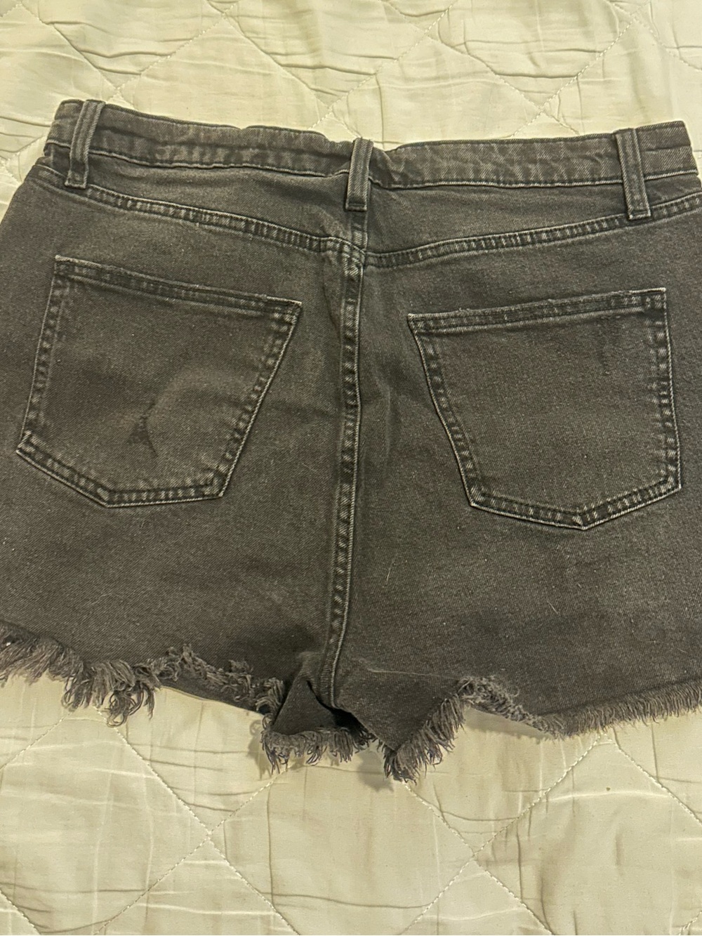 wild fable Black Distressed High-Rise Jean Shorts - Picture 3 of 3